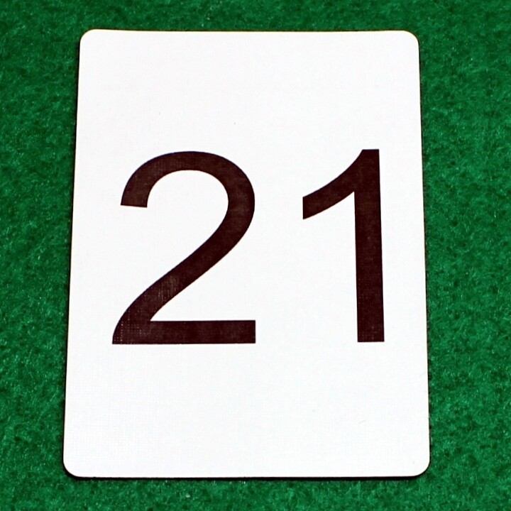 Number 21, Bicycle Printed Gaff Card, Blue
