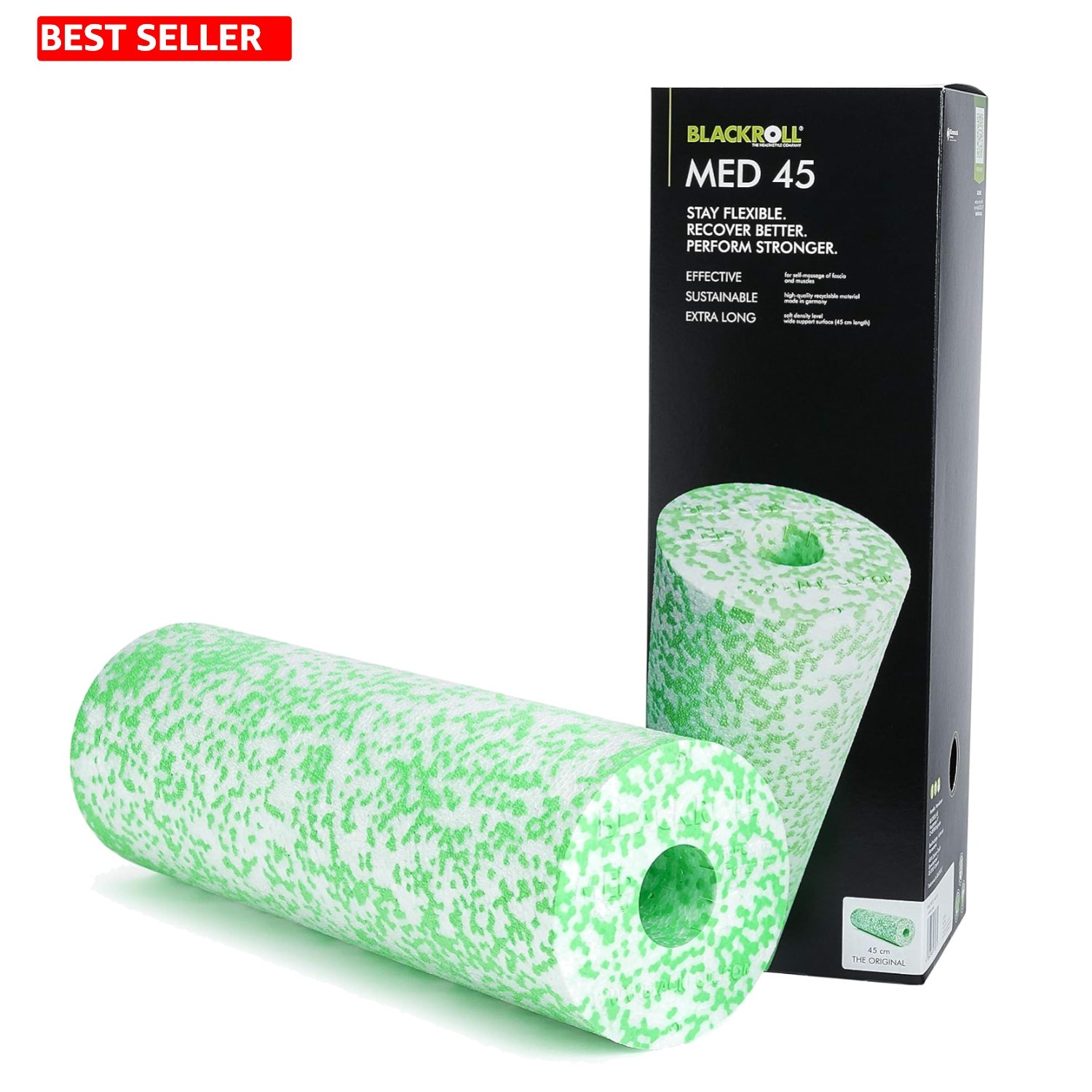 Portable MED 45 Foam Roller - Essential for Home Gym Workouts & Muscle Therapy