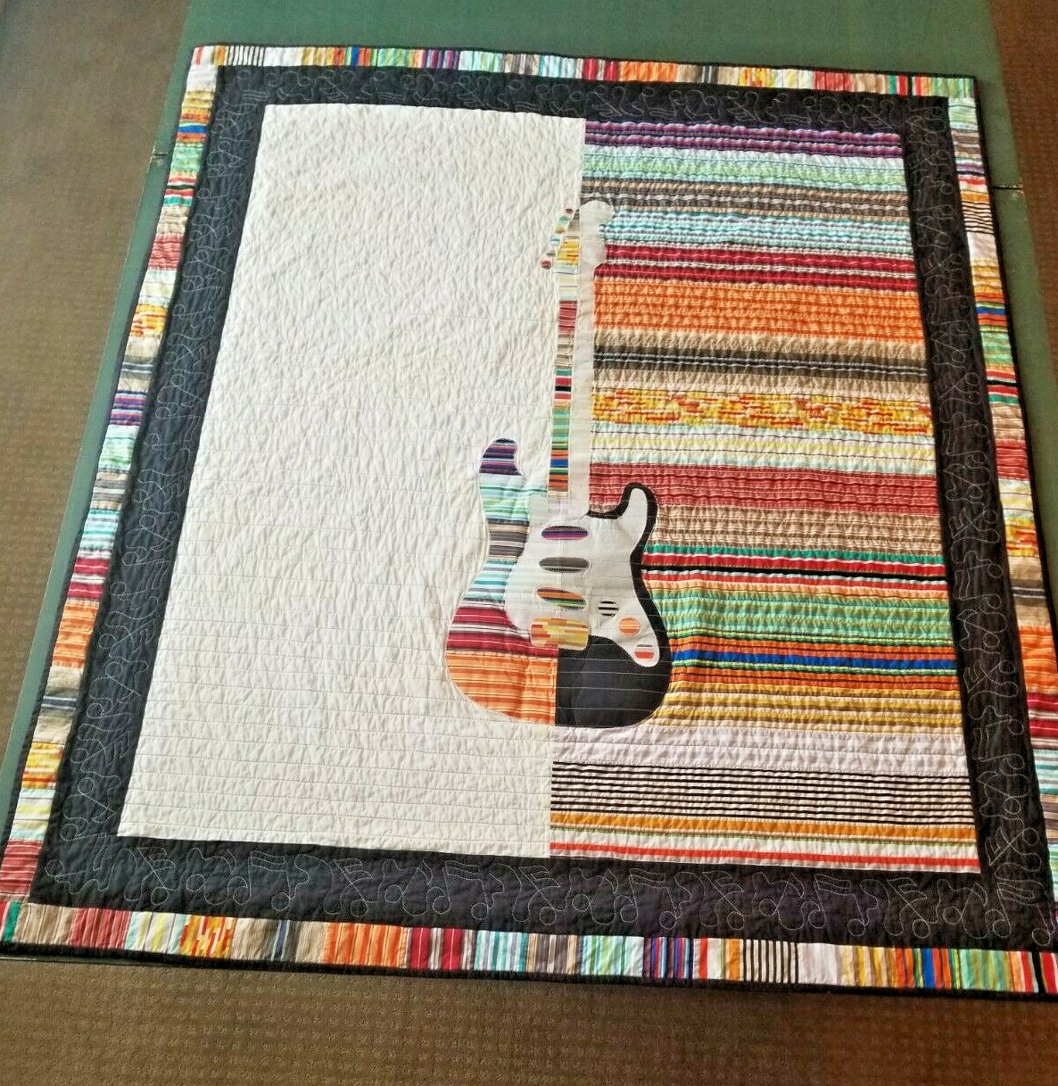 Quilt Pattern - "Rock On" Guitar Applique (57" X 50")