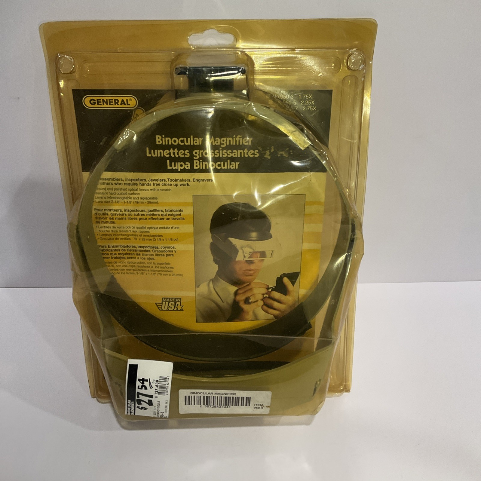NOS GENERAL PROFESSIONAL BINOCULAR 950-5 MAGNIFIER GLASSES  ADJ. HEAD MOUNT