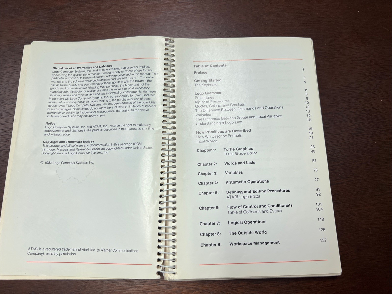 Vintage 1983 Atari Logo Manuals: Introduction to Programming & Reference Manual