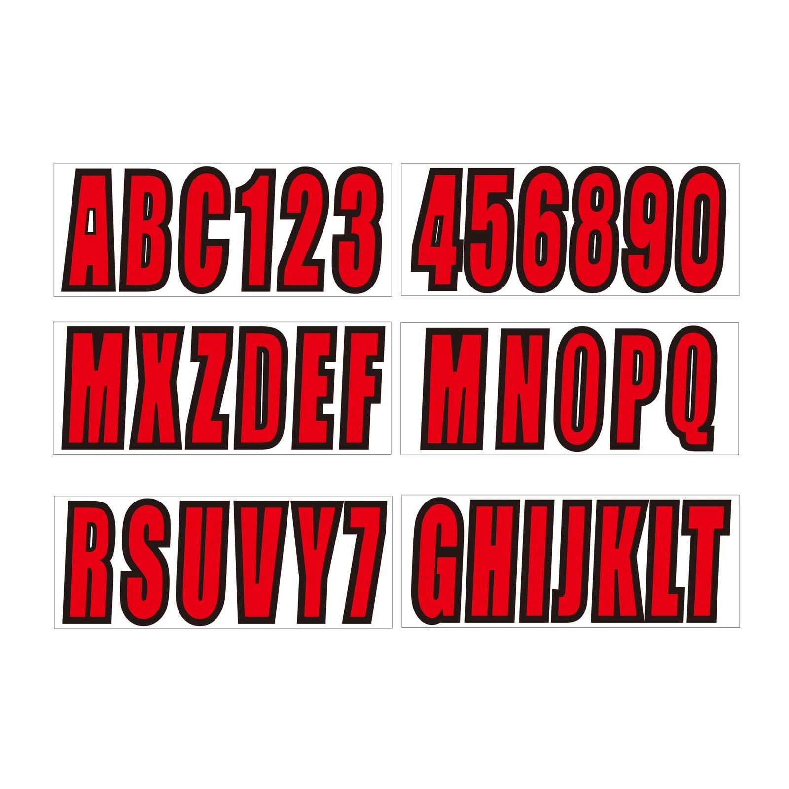 3 Inch Boat Registration Numbers Stickers and Letters Decals for Jet Skis