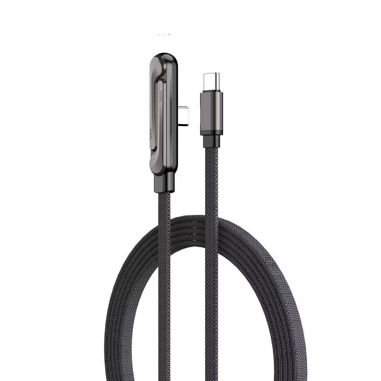 240W USB C To C Fast Charging Cable Foldable Stand Elbow Type C Data Cable