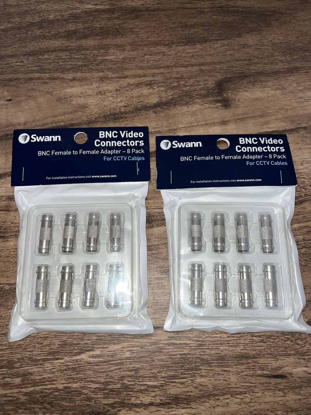 Lot of 2 Swann BNC Video Connectors Female to Female Adapter 8pk
