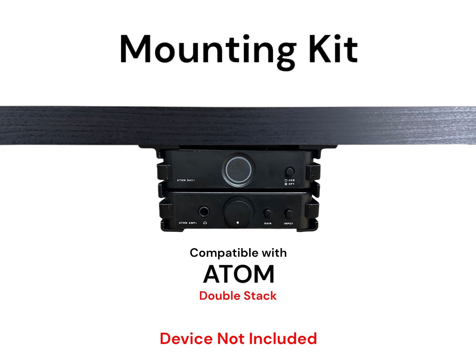 Desk Mount Kit for JDS LABS Atom (Double Stack) - Under Desk Mount Brackets