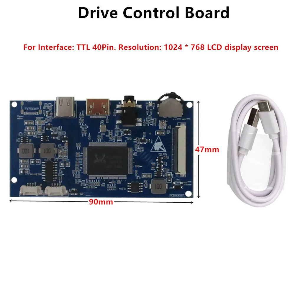 8 Inch HJ080IA-01E IPS 4:3 LCD Screen DIY Type-c Mini HDMI Driver Control Board