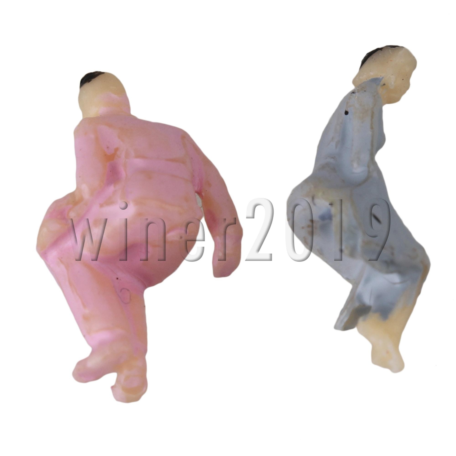100Pieces Scale 1:100 Plastic Painted Seated People Figures Model Multicolor