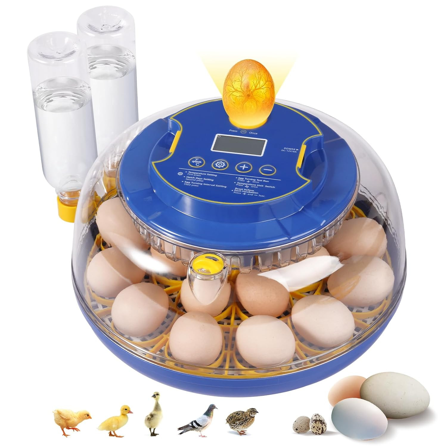 18 Egg Incubators for Hatching Eggs, Chicken Egg Incubator with Automatic Egg...