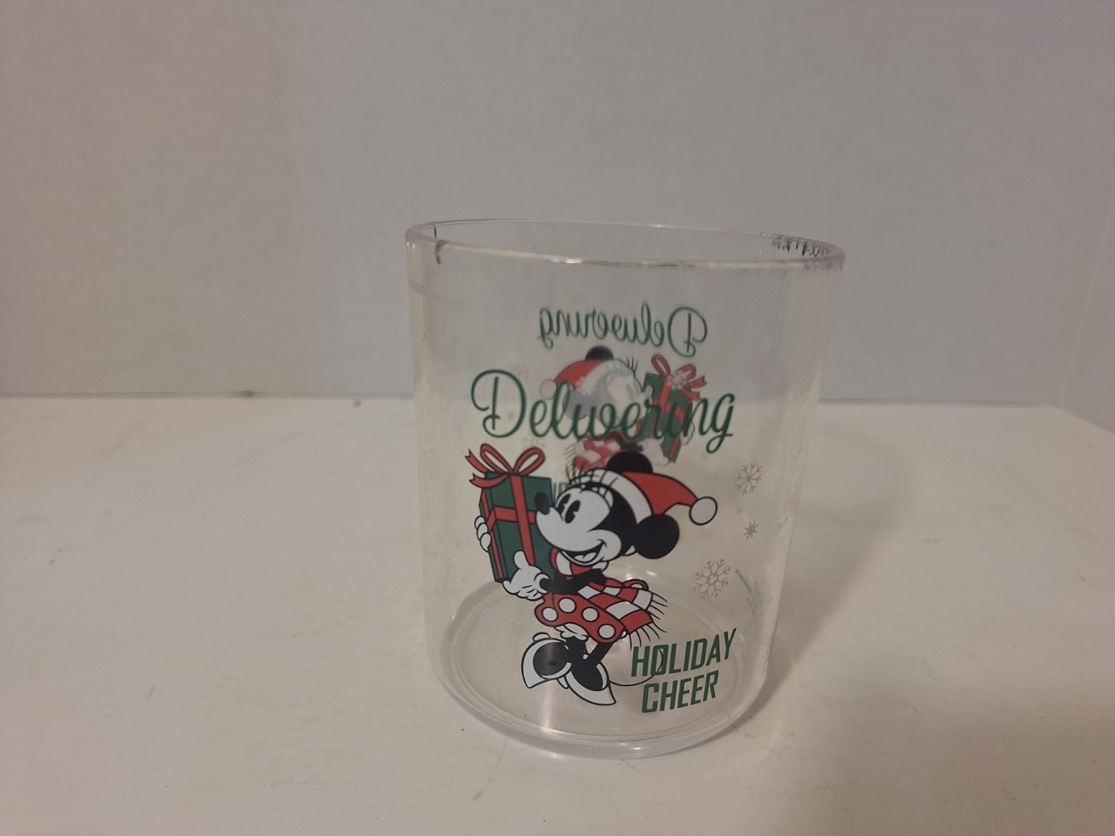 Mickey Mouse Acrylic tumbler 4 Christmas Holiday Cups Kohls 05/23