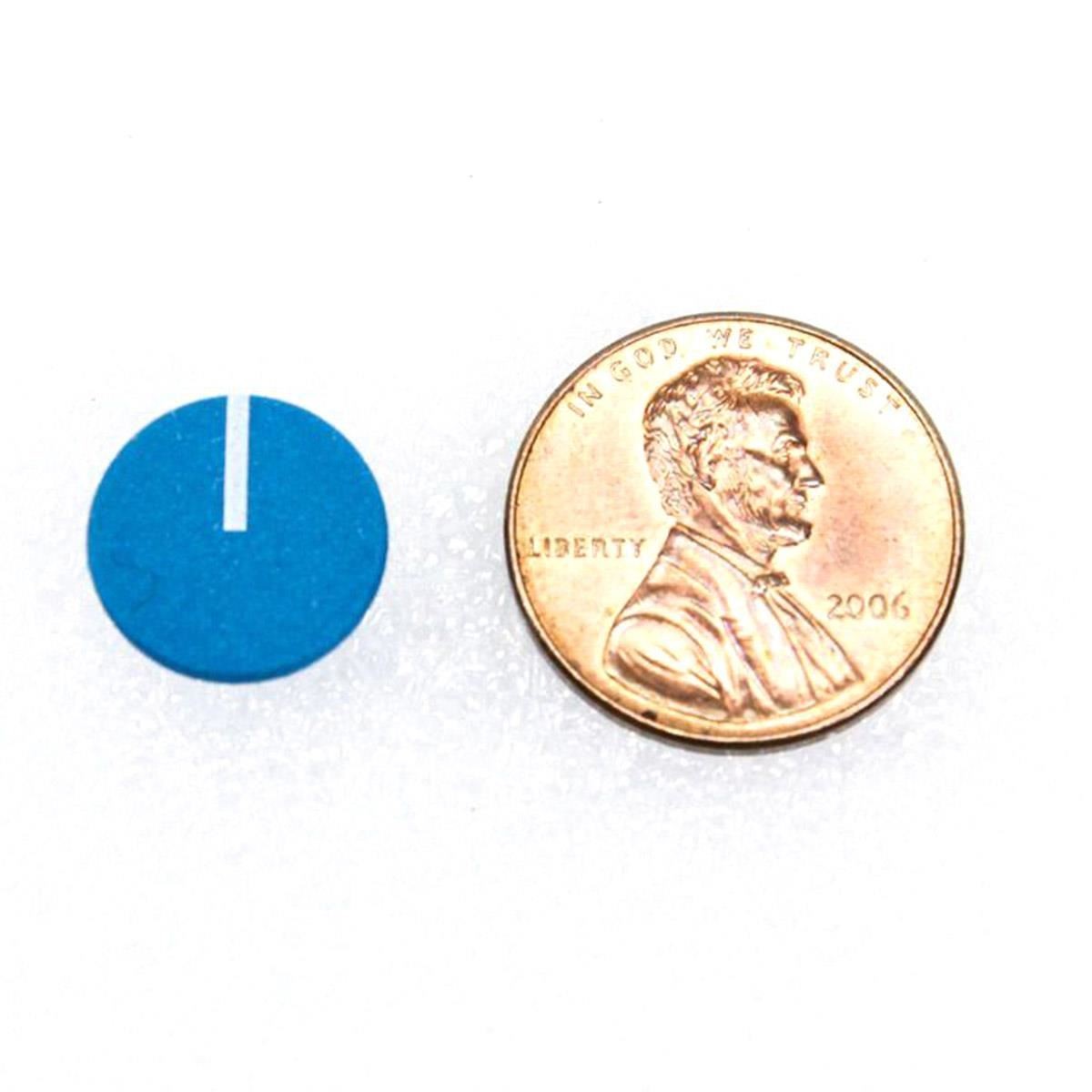 12mm Blue Knob Cap with Indicator Line for Symetrix 525