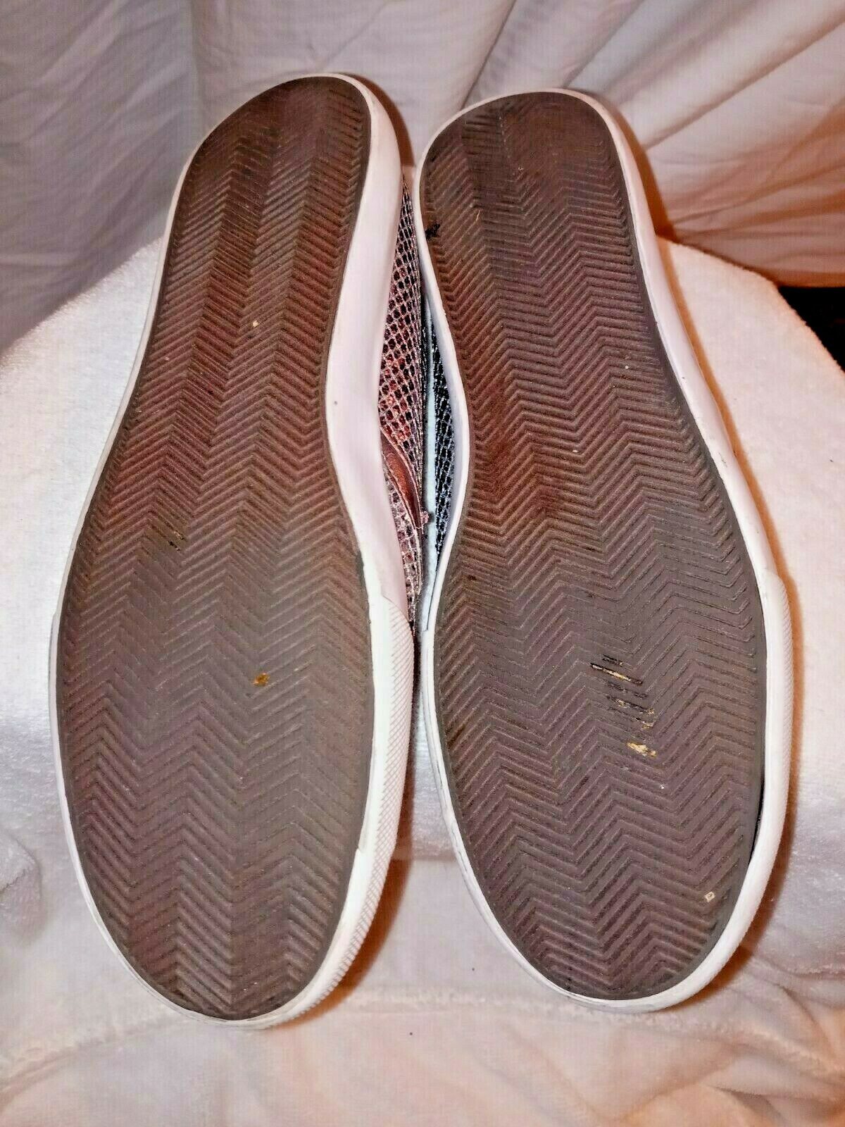 IMAN silver Glitter Sparkle Loafer Shoe 8.5