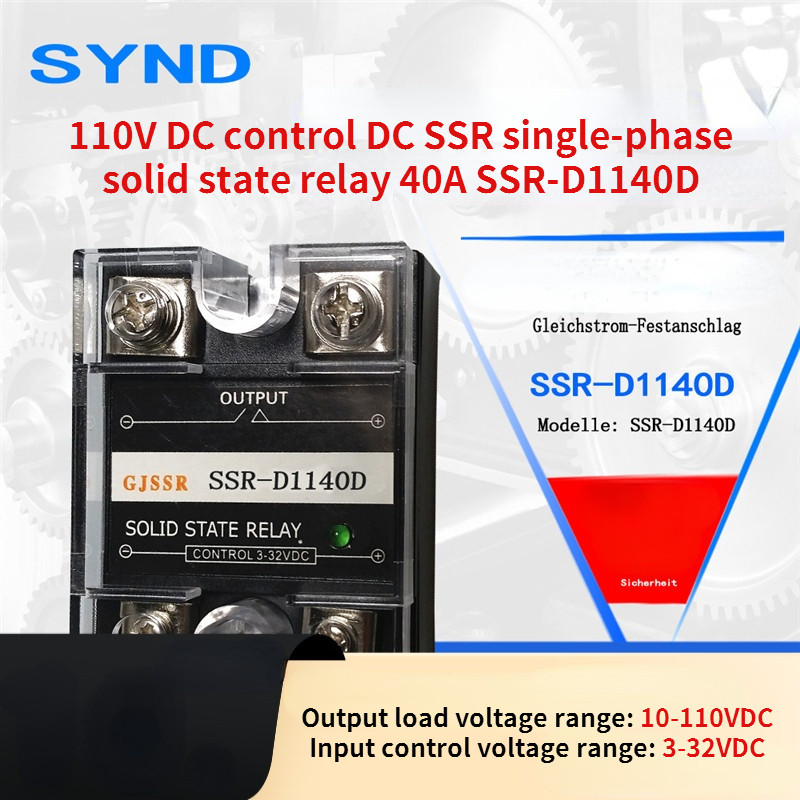 110V DC control DC SSR single-phase solid state relay 40A SSR-D1140D