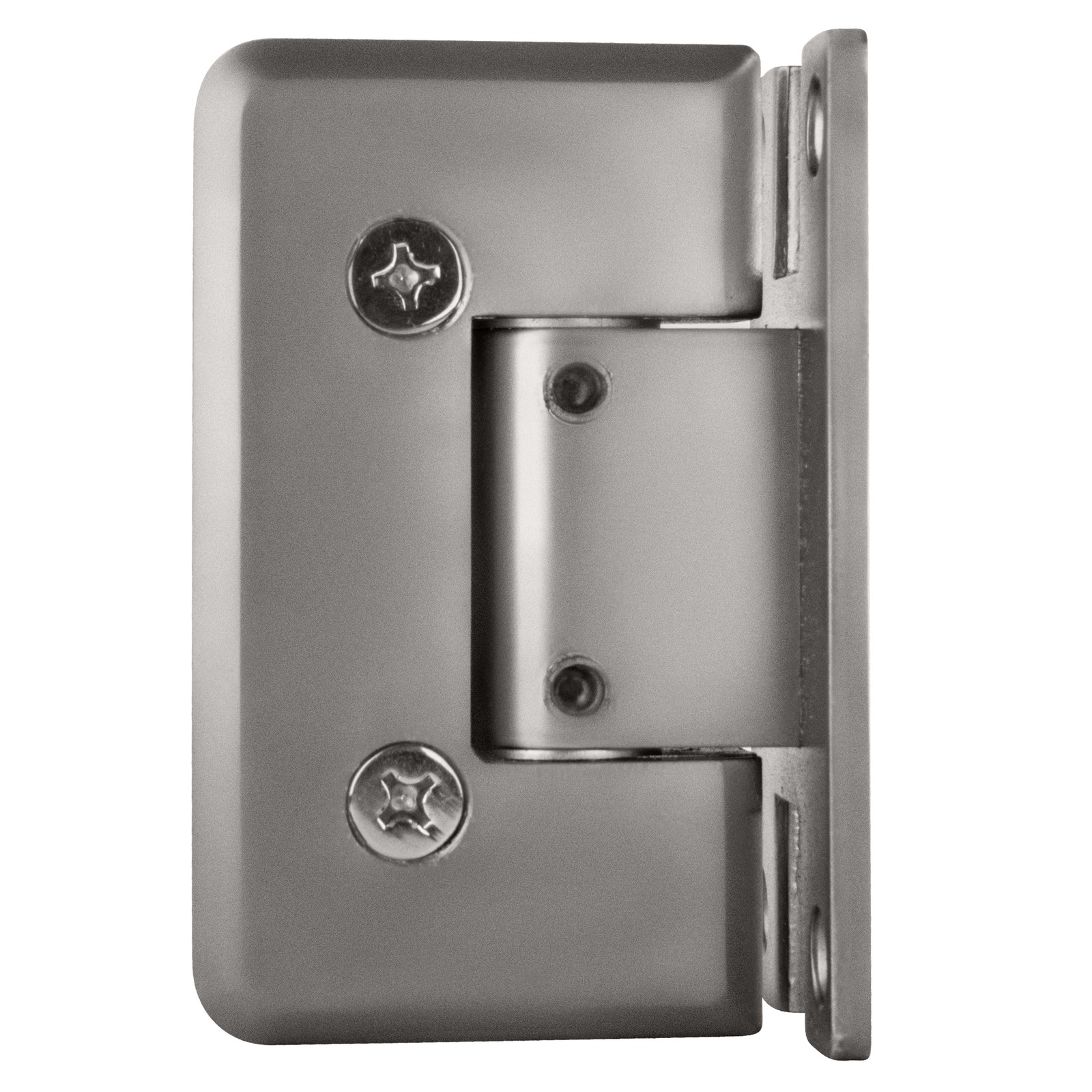 Satin Chrome Cologne 337 Series Adjustable Wall Mount 'H' Back Plate Hinge