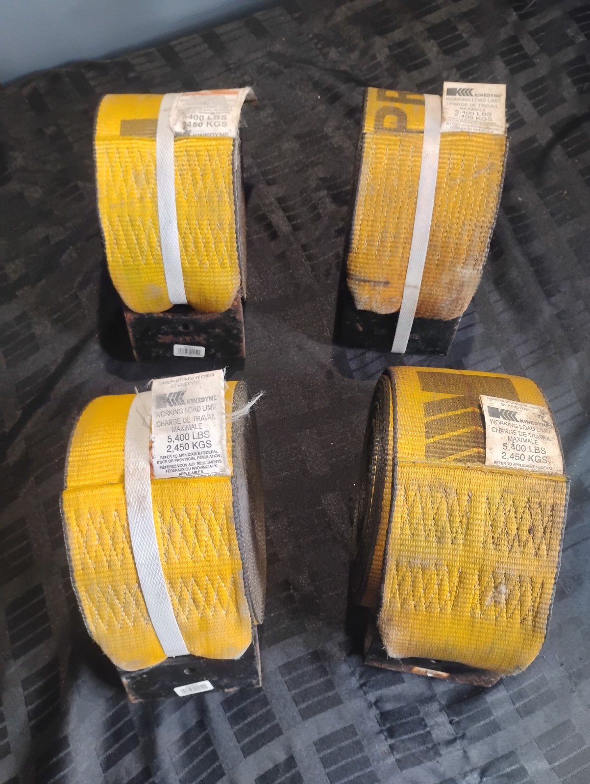Kinedyne (422721) 4" x 27' Cargo Winch Strap with Flat Hook Qty 4