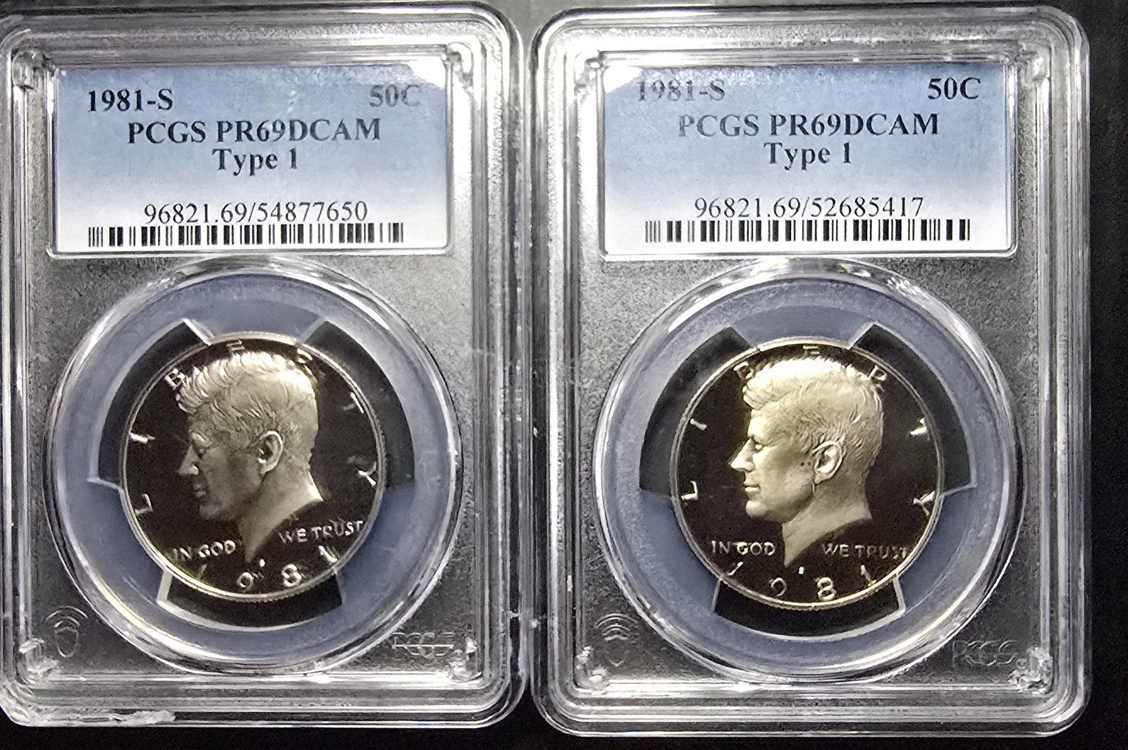 2 - 1981-S Proof Kennedy Half Dollar 50C PCGS PR69DCAM