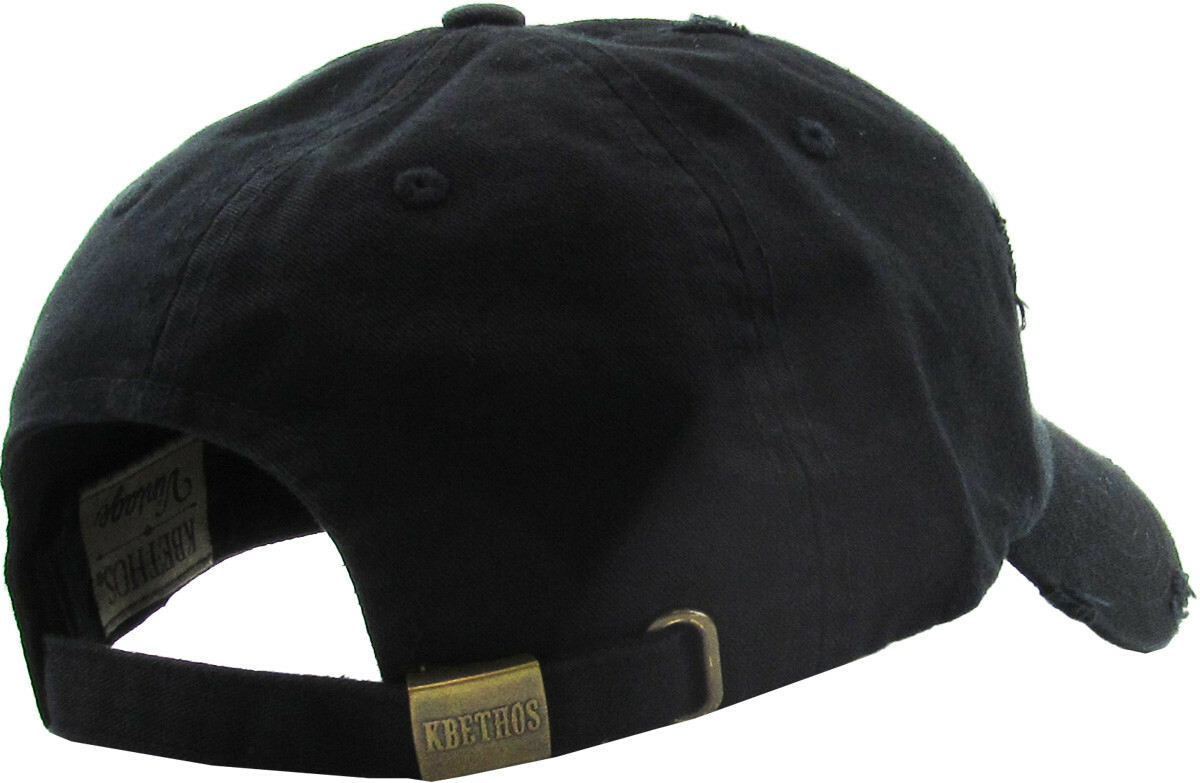 Thin Blue Line Law Enforcement Police Distressed Adjustable Dad Hat