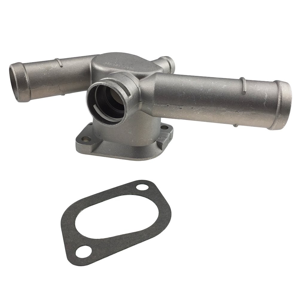 Aluminium Alloy Thermostat Housing Coolant Hose Flange Radiator for VW Silver