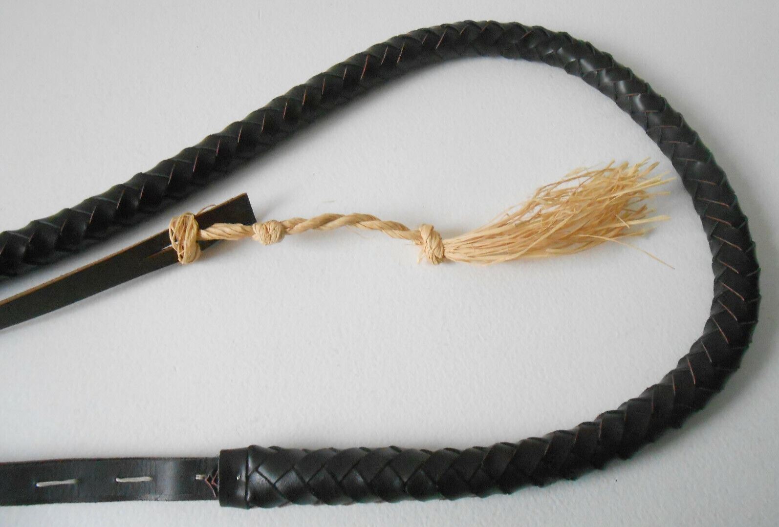 USED Collectable OLDER Leather Horse Bull Whip From Budapest