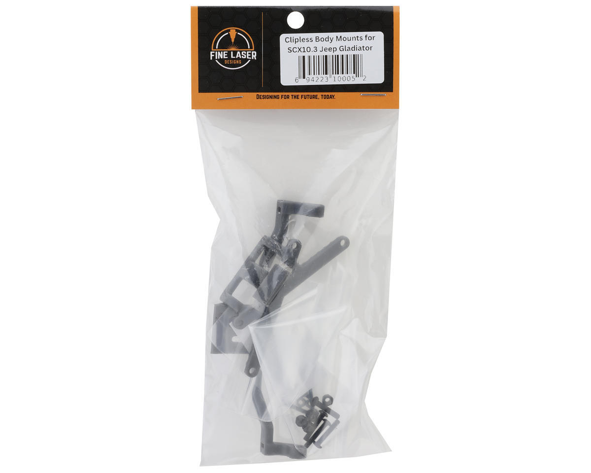 Fine Laser Designs SCX10 III Gladiator Clipless Body Latch System [LAS23105]