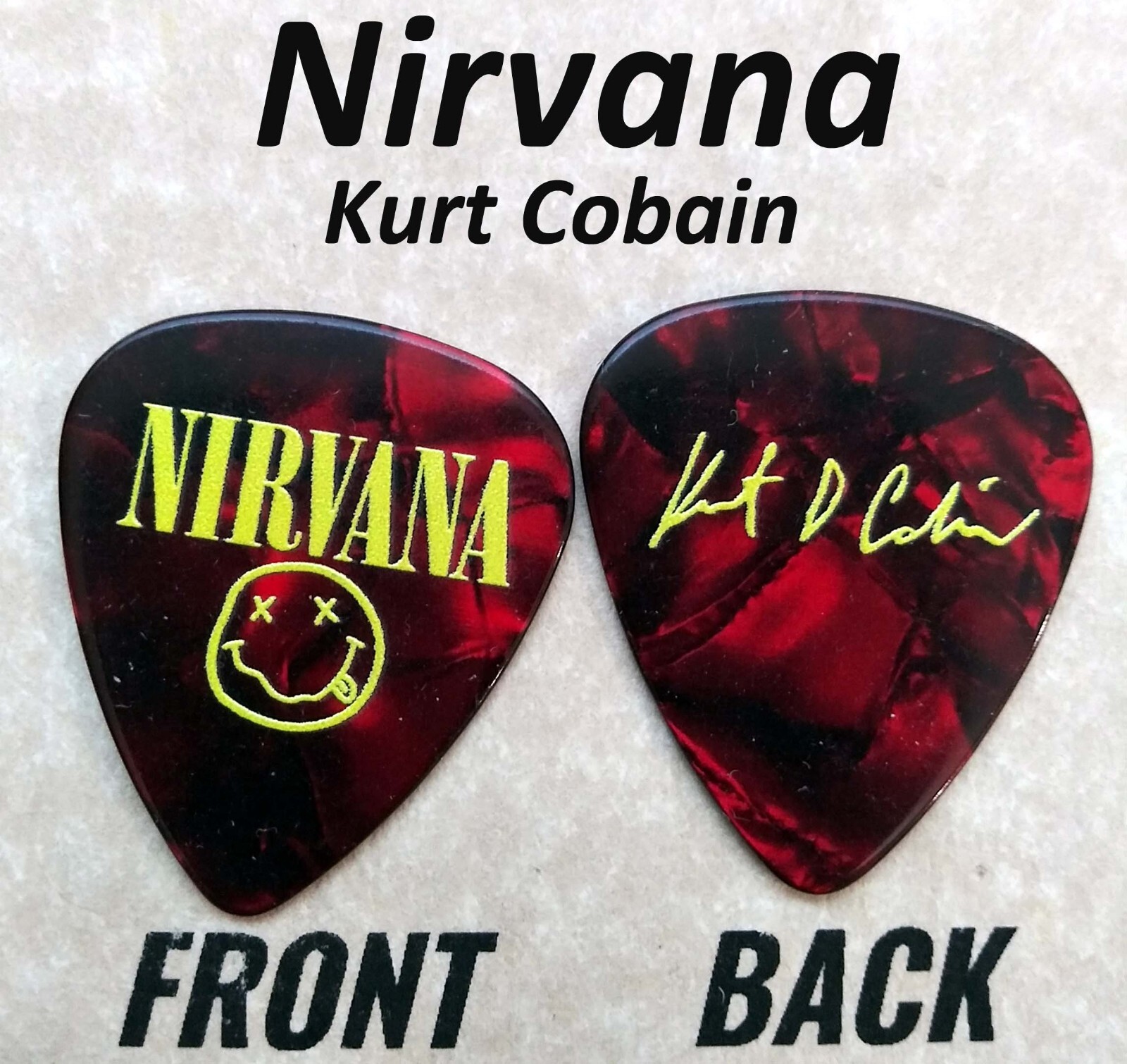 1 Classic Grunge Rock band KC signature Novelty guitar pick (Q-L10)