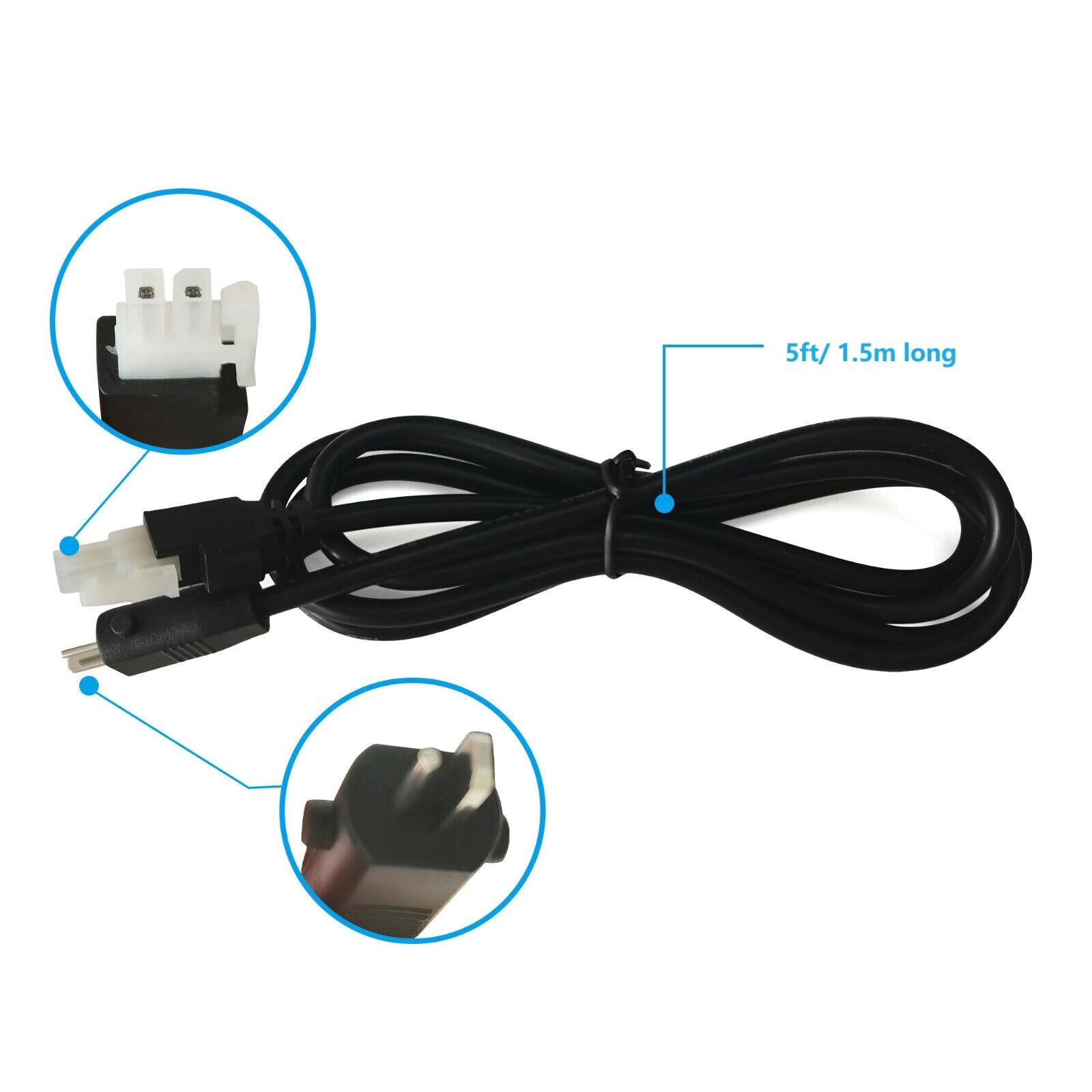 Adjustable Bed Base Input Power Cord Replacement Tempurpedic Power Prong 5ft 29V