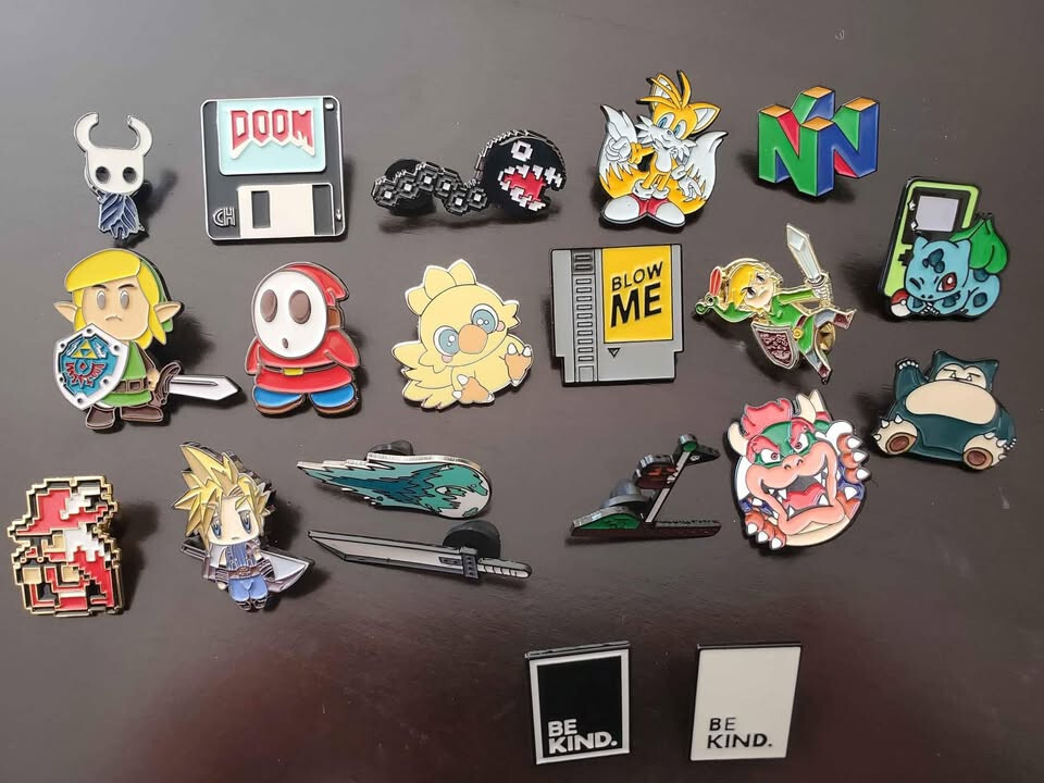 Metal Enamel Video Game Pins