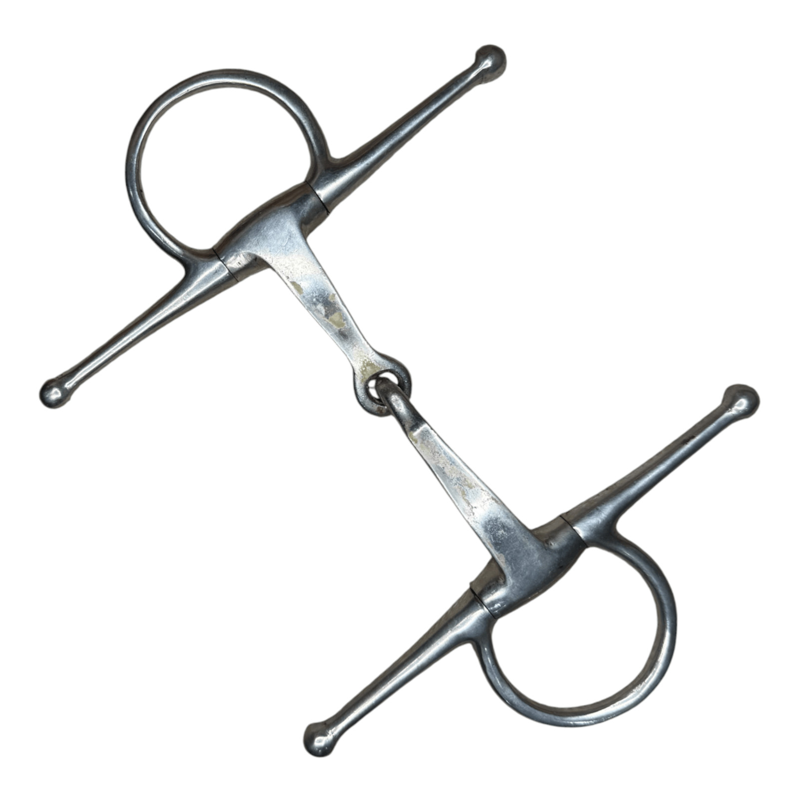 Triangle Mouth Full Cheek Snaffle in Stainless Steel - 4 1/2"