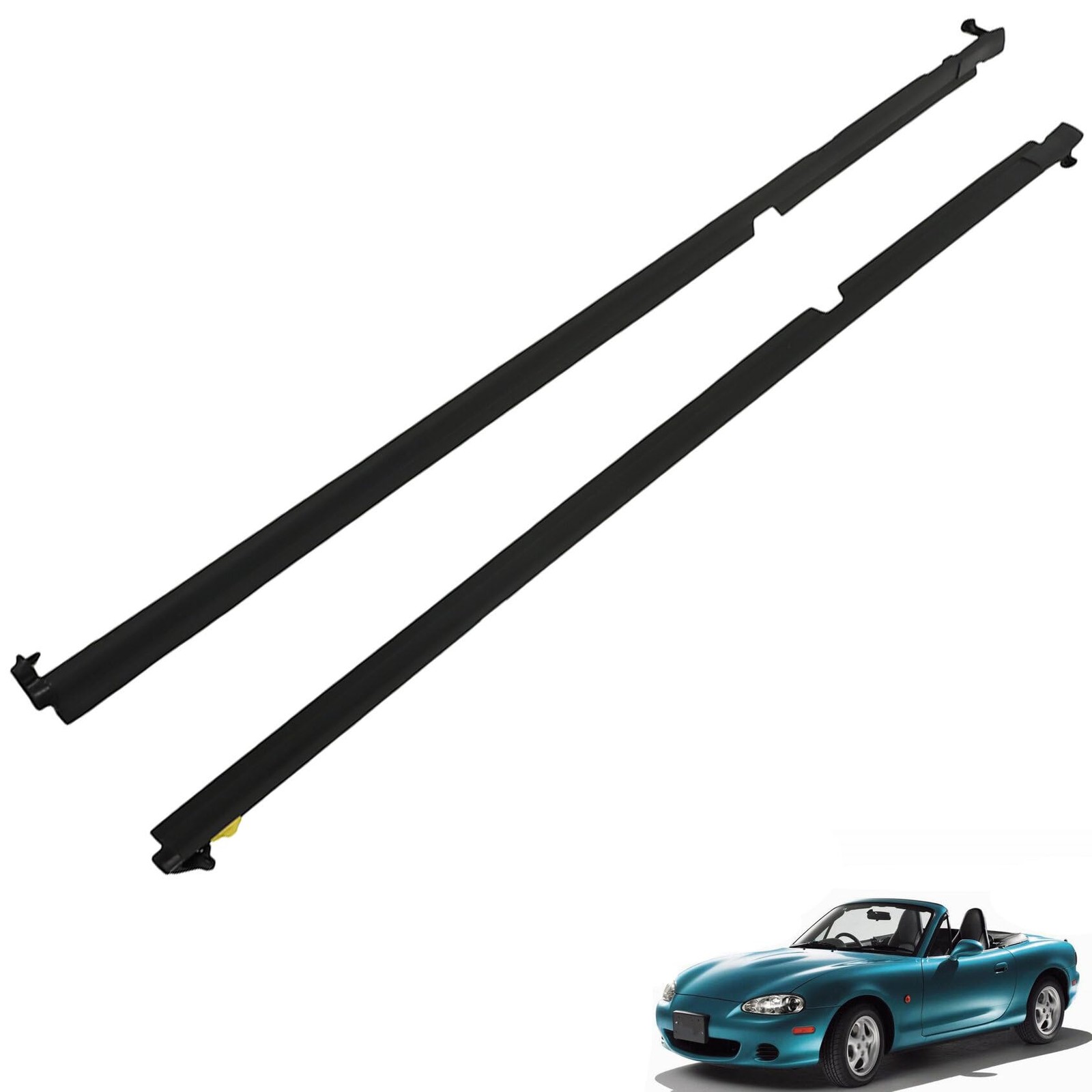 Door Glass Window Weatherstrip Seals Left Right 2Pcs for NA01-58-810F
