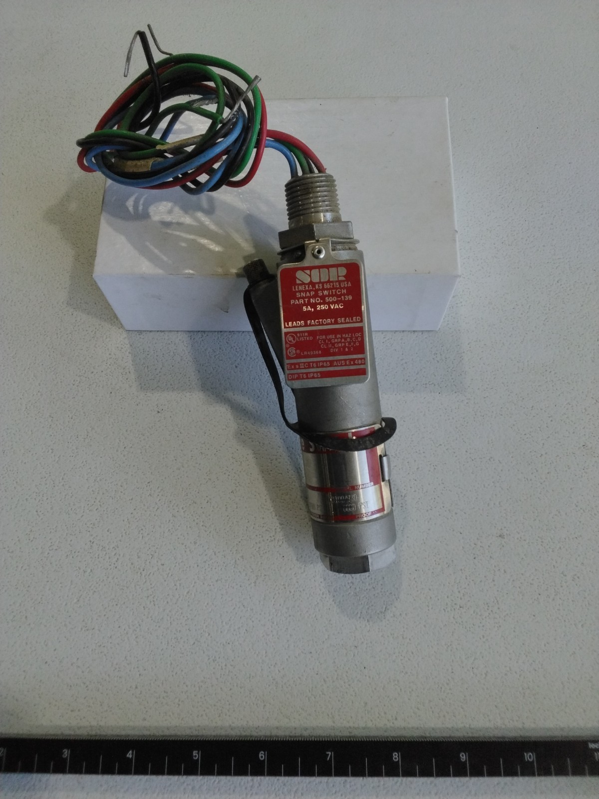 SOR Pressure Snap Switch 9ah-ef45-m4-c1a 200 - 1750 Psi  Nos 1 Qty