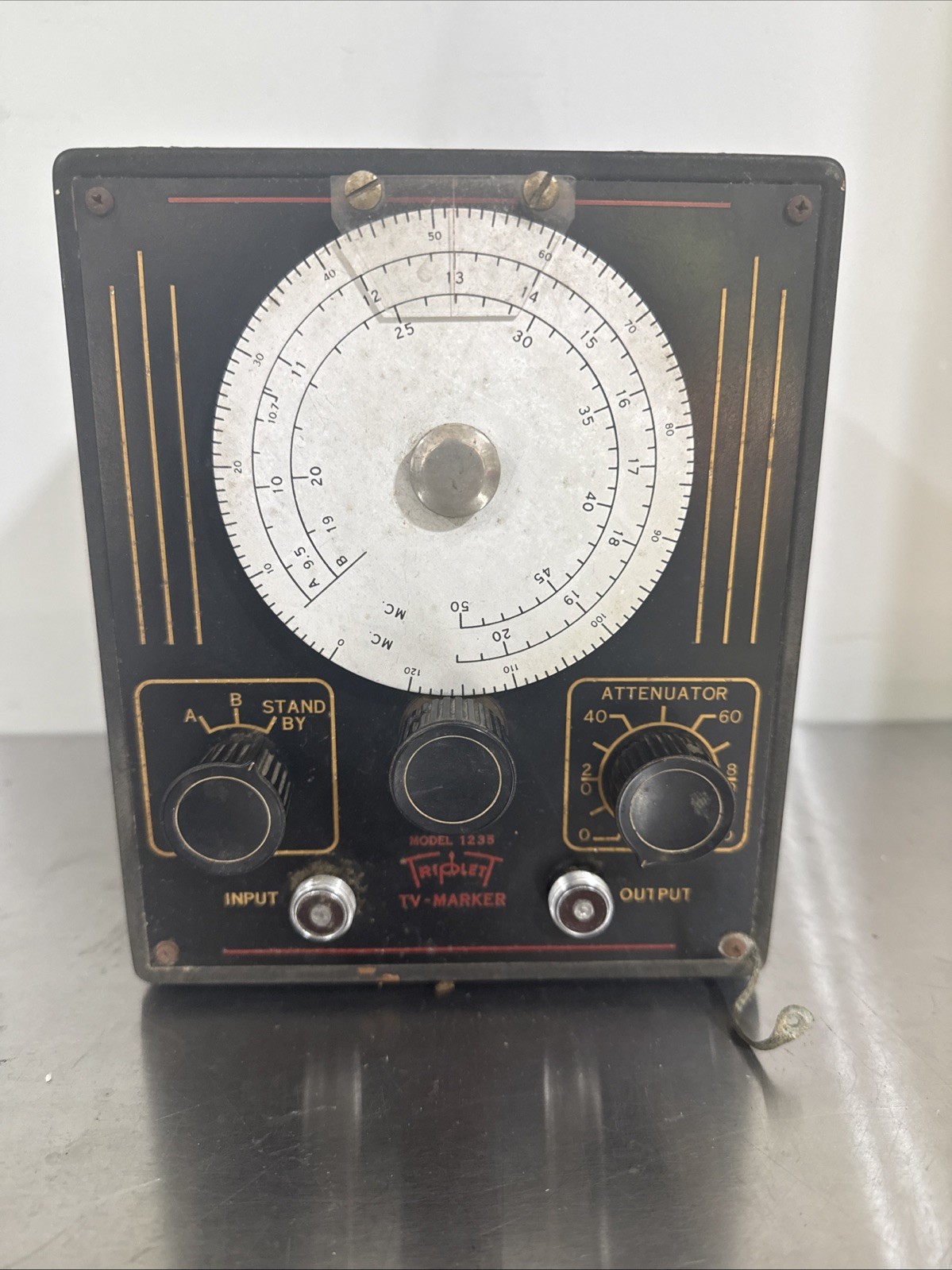 Rare Vtg Triplett TV Marker RF Signal Generator Test Equipment Model 1235