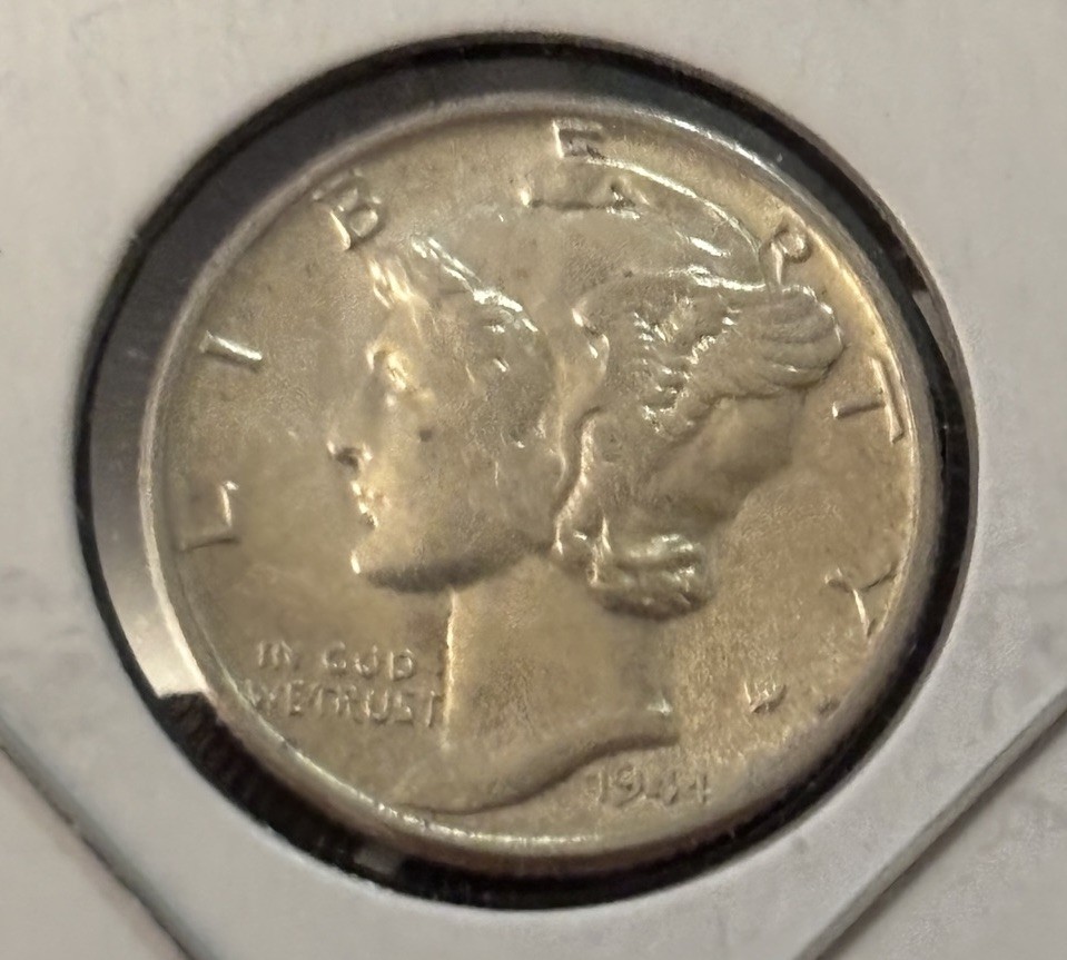 1943-1944 Silver Mercury Dimes, Lot of 3
