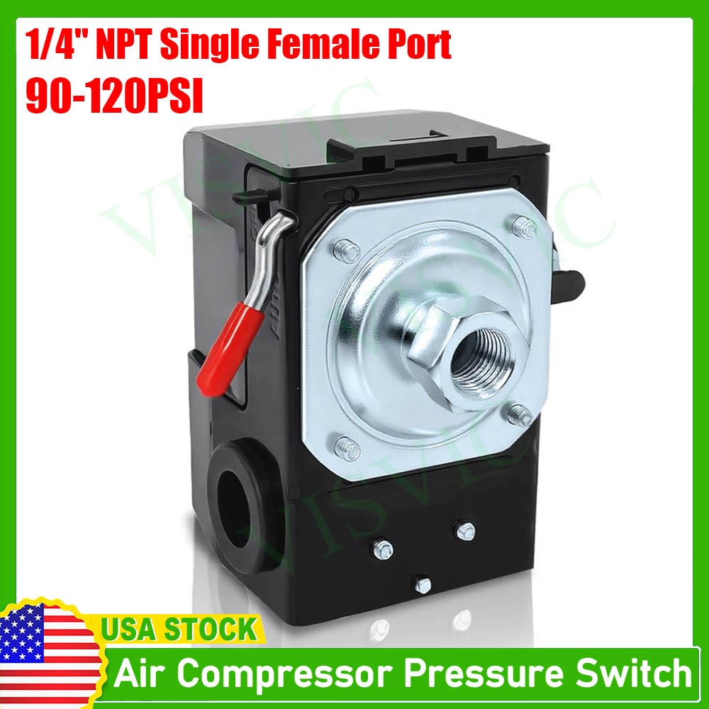 Heavy Duty 20 Amp Air Compressor Pressure Switch Control Valve 90-120 PSI USA