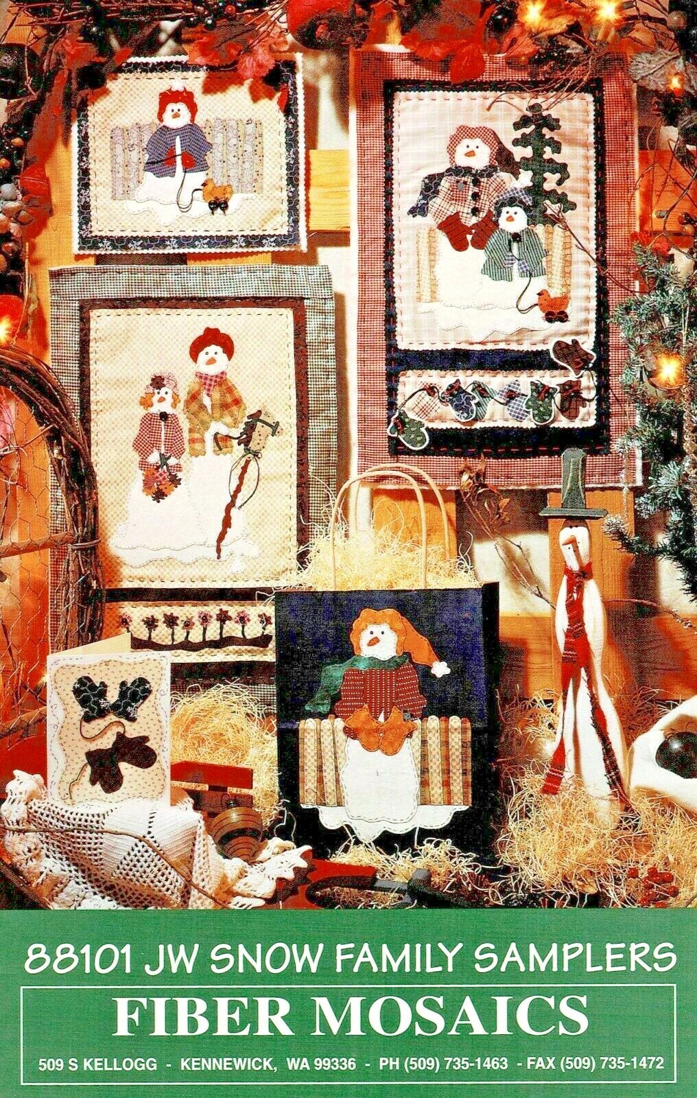 SNOW FAMILY SAMPLERS QUILT PATTERN- FIBER MOSAICS