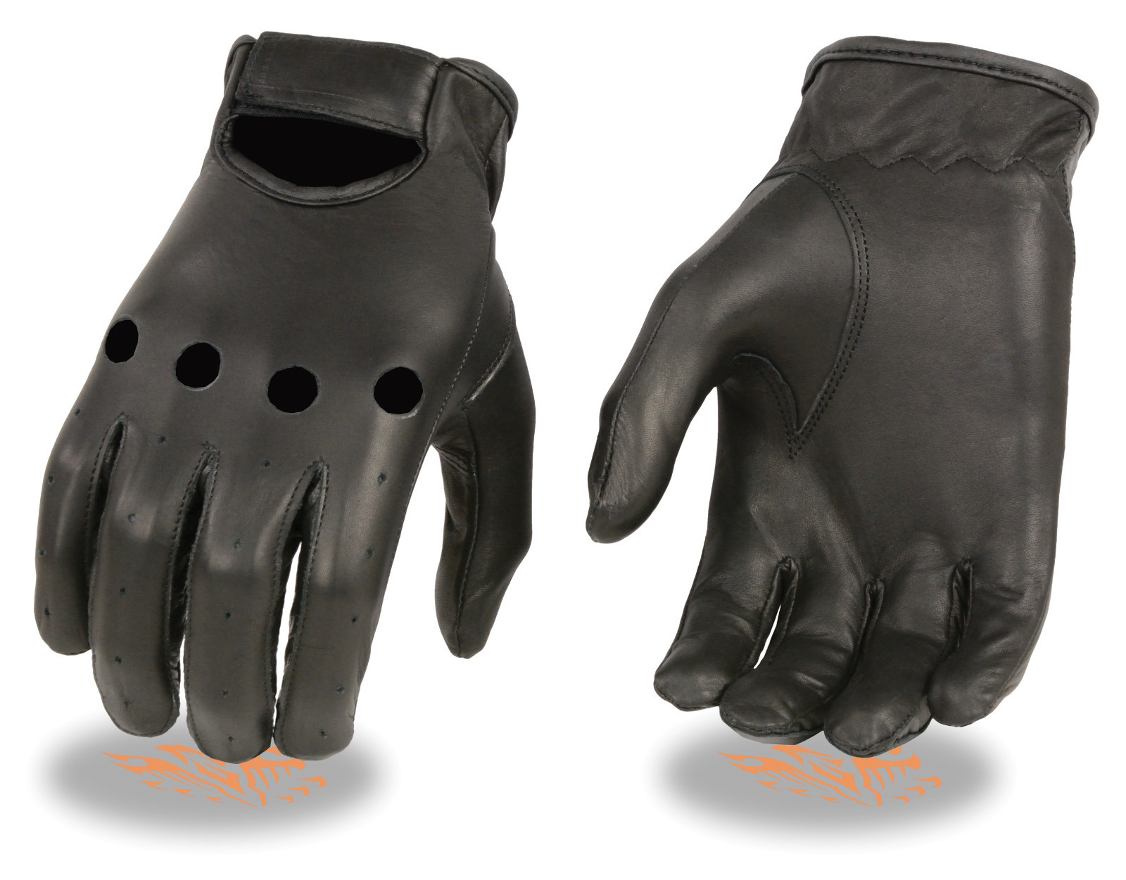 Milwaukee Leather SH247 Men's Black Unlined Leather Classic Style Driving Gloves