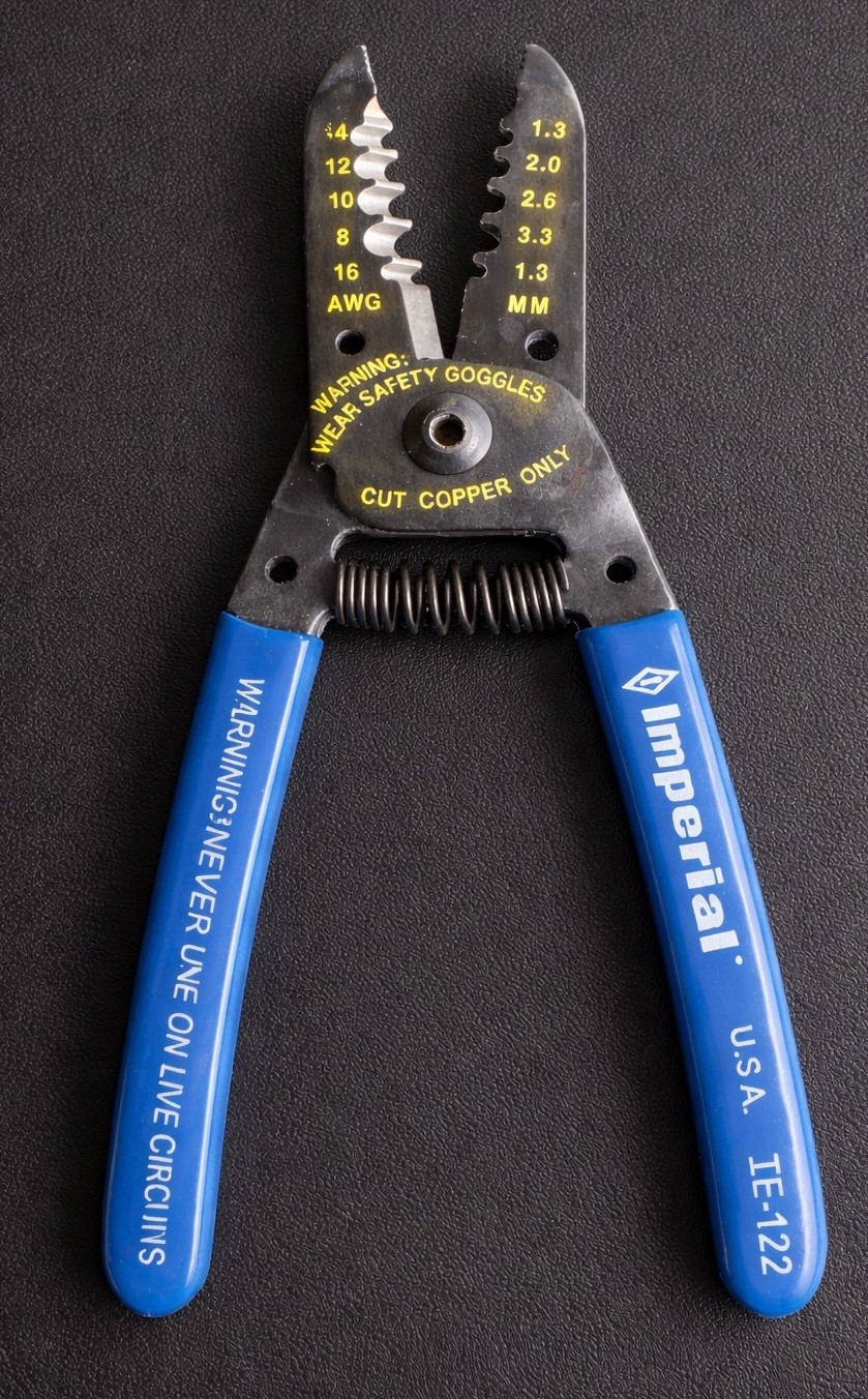 Imperial IE-122 Wire Stripper 8–16 AWG USA Made Professional Blue Handle