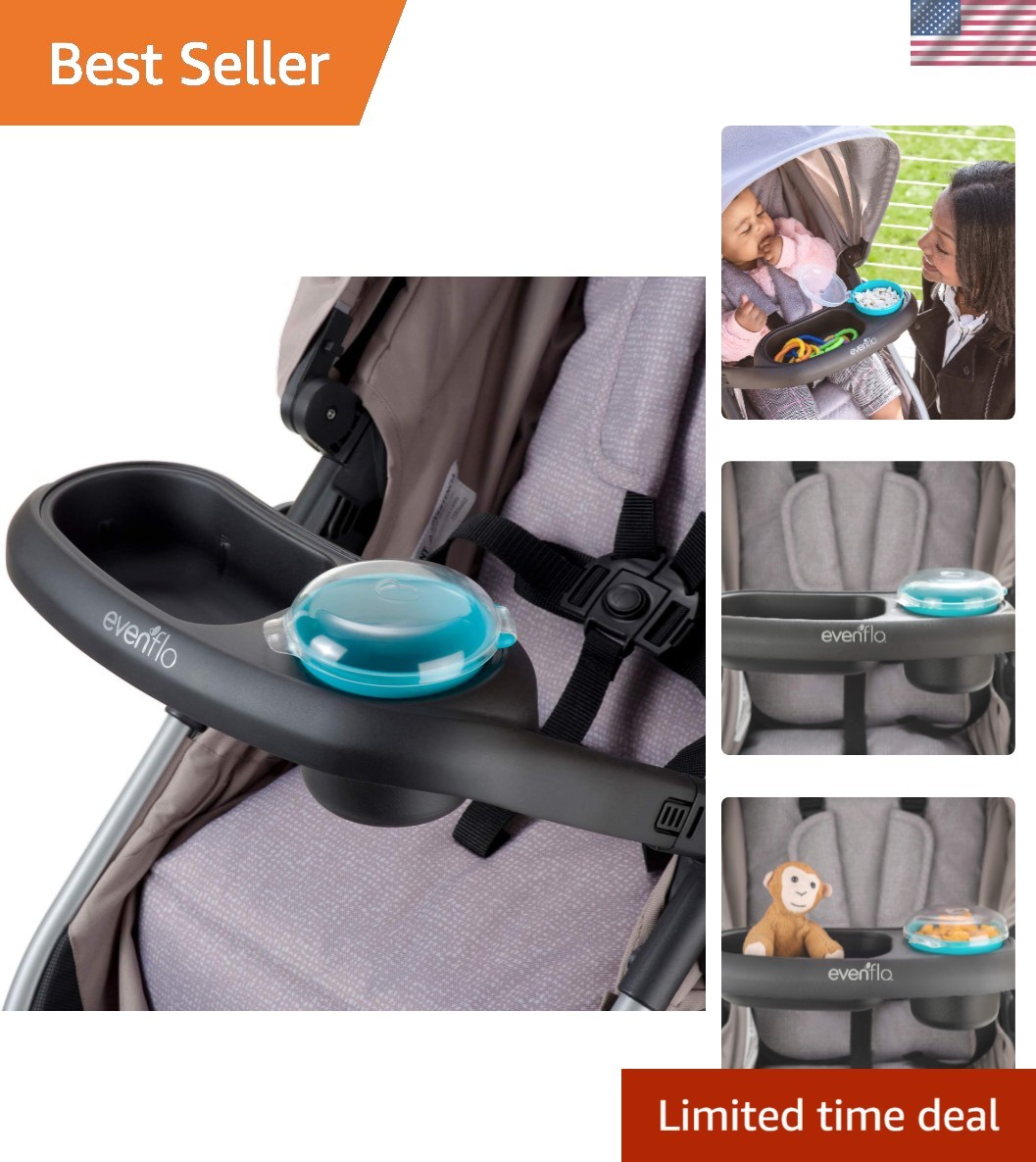 Spacious Child Snack Tray for Evenflo® Strollers – Includes Snack Cup Accessory