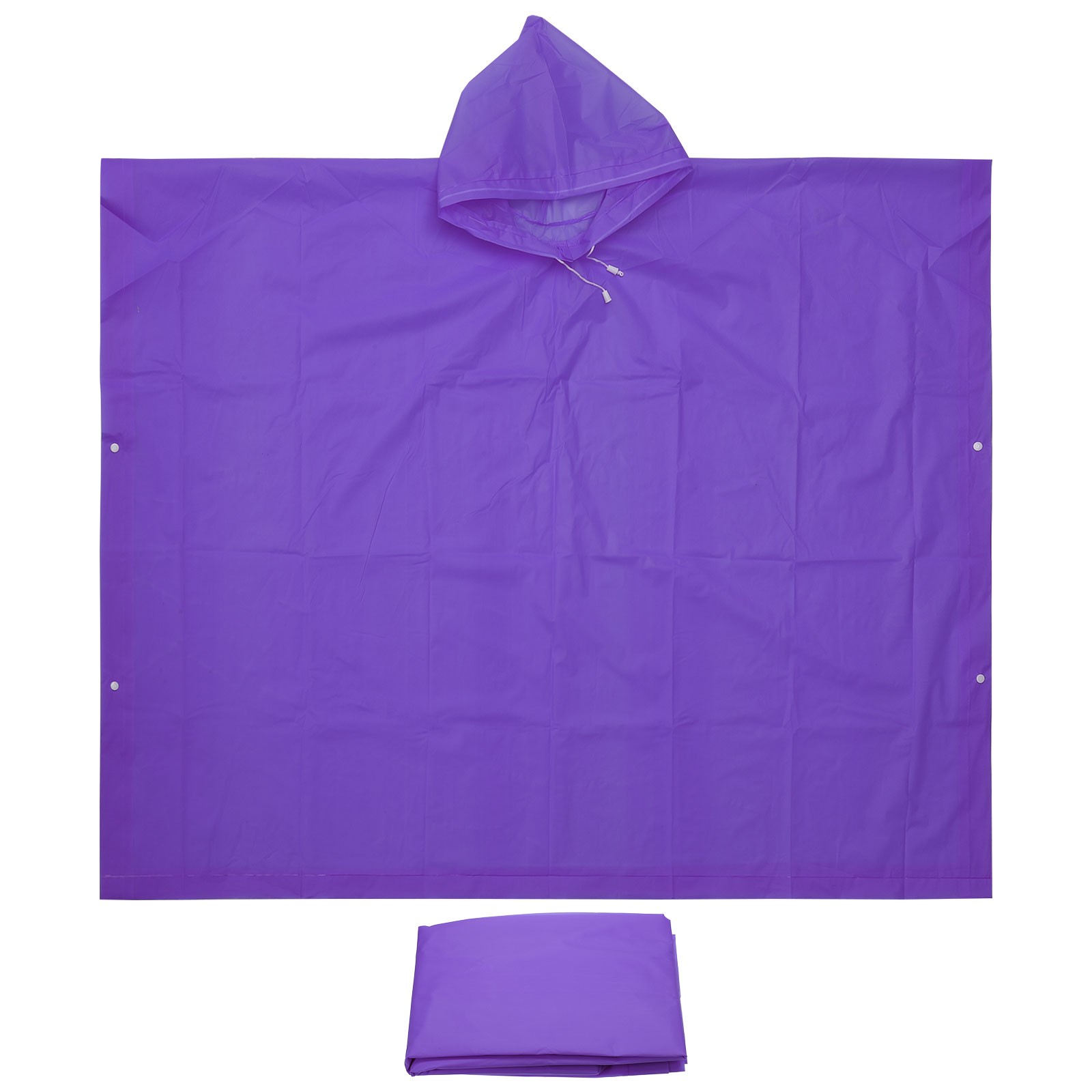 2pcs Rain Ponchos, Waterproof Raincoats with Hood for Outdoor, Purple