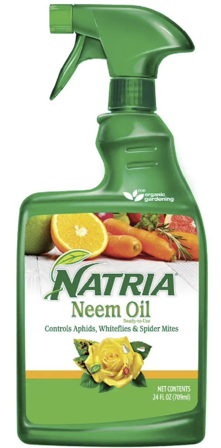 Natria 706250A Neem Oil Natural Garden Insecticide Fungicide 24 Oz Ready to Use