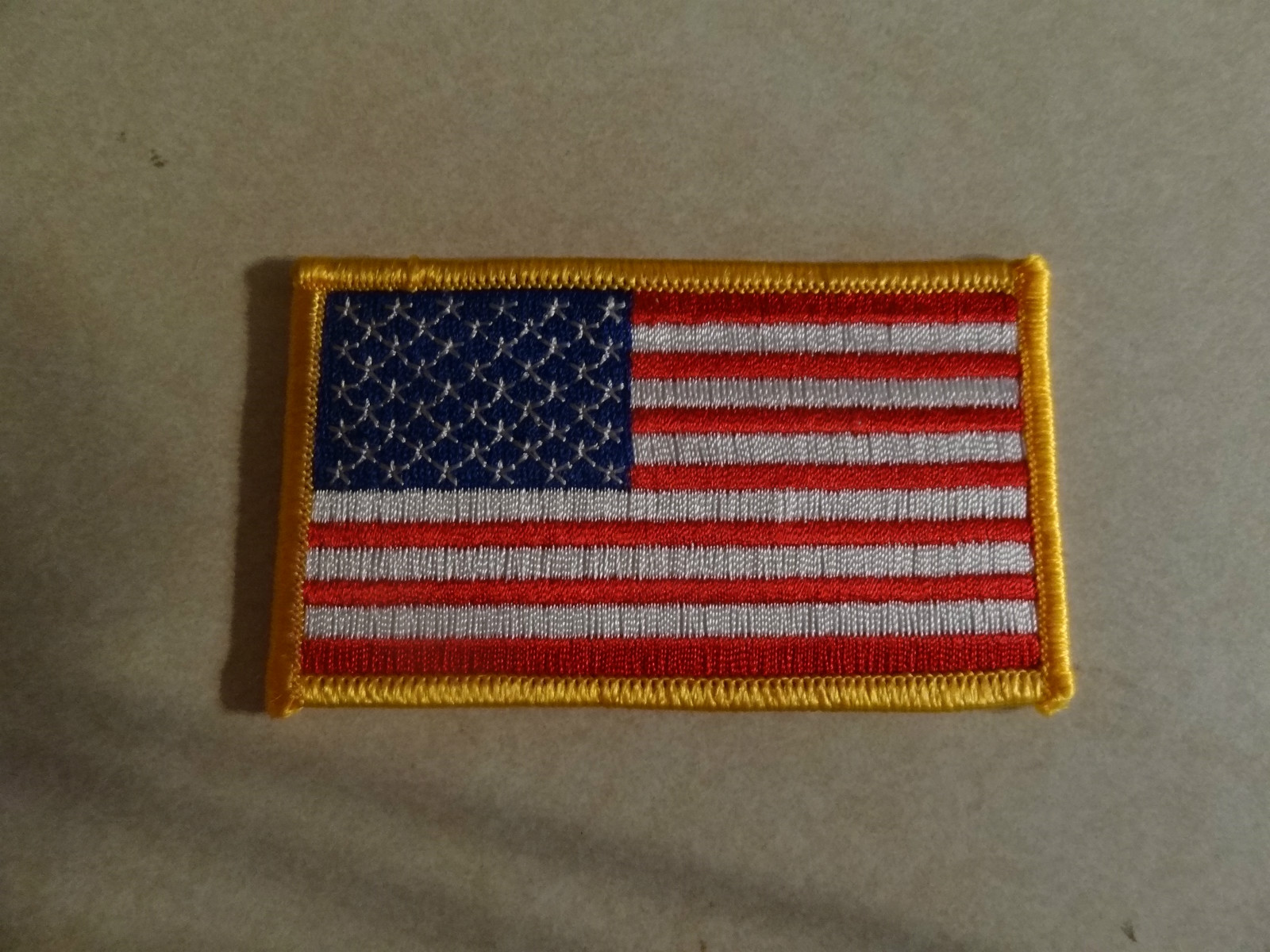 PATCH MILITARY US AMERICAN FLAG FORWARD FACING SHOULDER SEW ON 3 1/4 X 1 3/4
