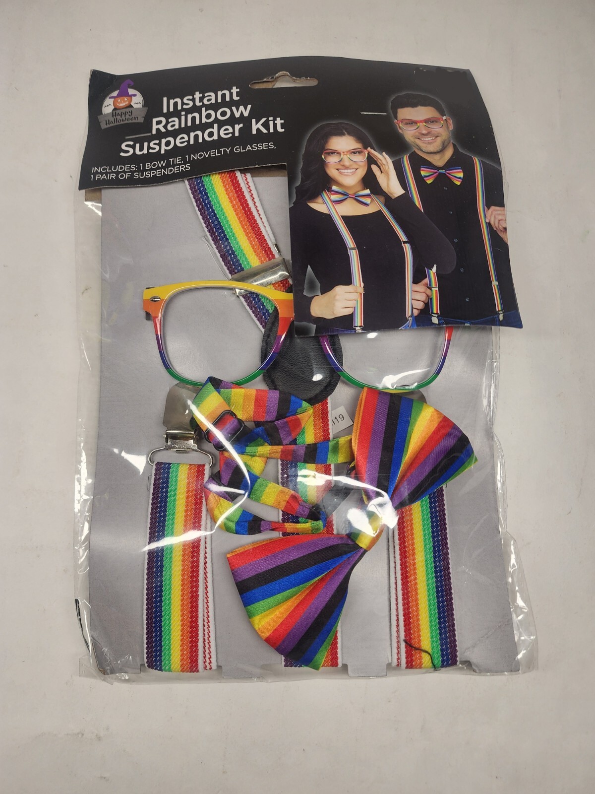 Suspenders Bowtie And Glasses Rainbow Kit❤
