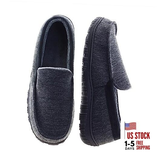 Mens Slippers Indoor Outdoor House Slippers Comfort House Shoes 11 Grey a