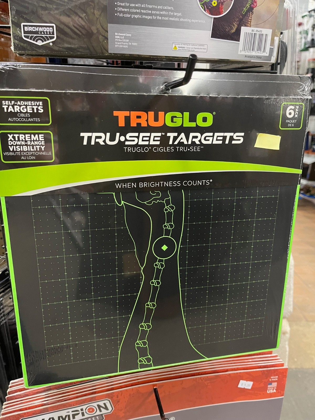 TruGlo TruSee Splatter Turkey Target Green 12x12 6 Pack Self-Adhesive