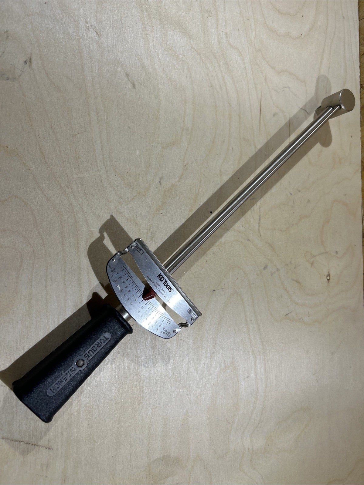 KD Tools 2957 Beam-Type Torque Wrench, 1/2" Fixed Drive, Made in USA