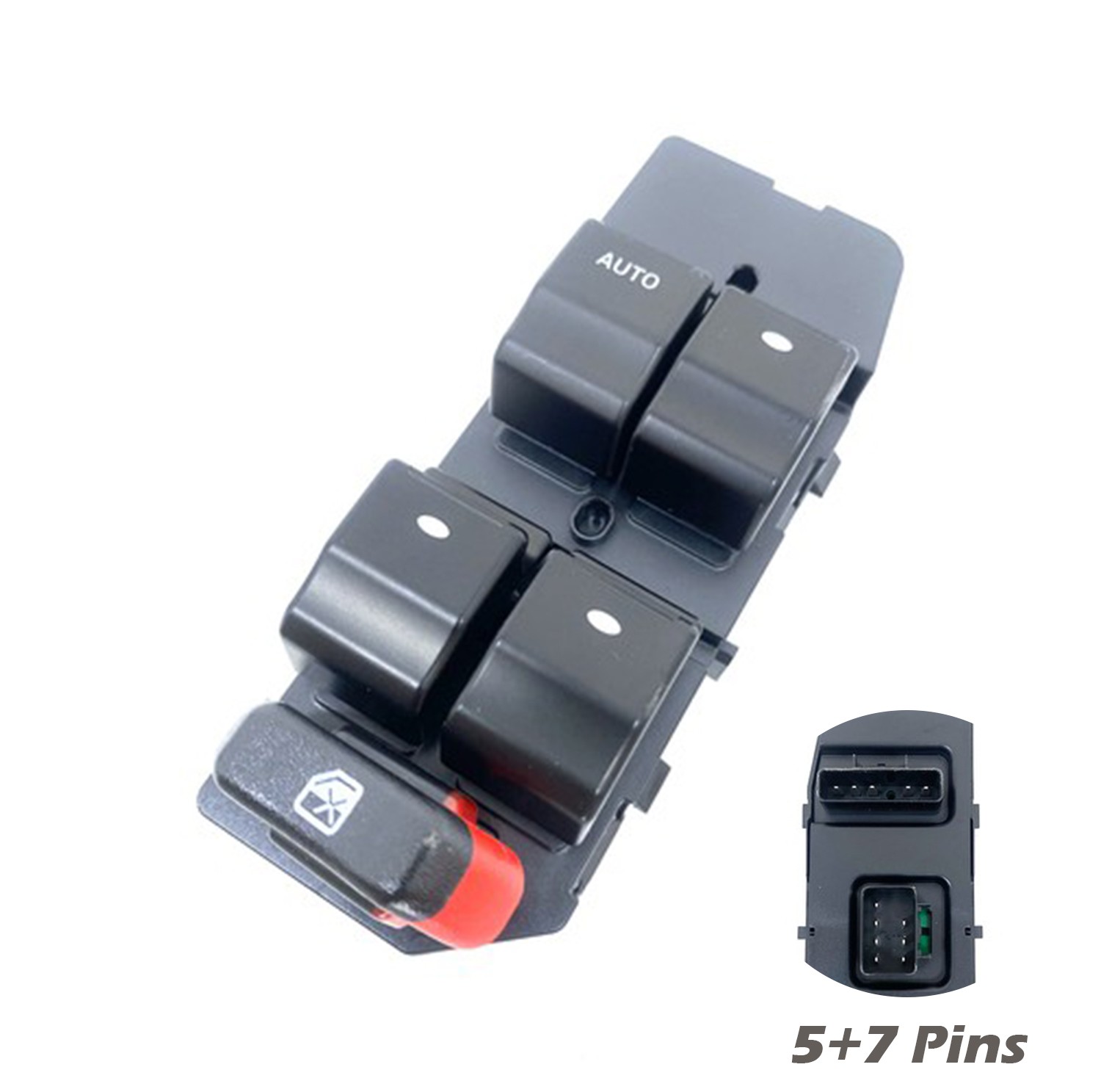 Window Switch For 2006-2008 Chevrolet Impala Front Driver Side Black 10340140
