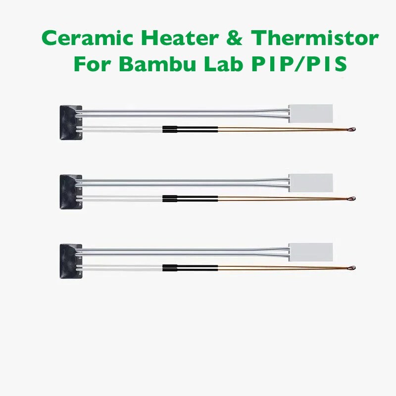 Ceramic Heater & Thermistor For Bambu Lab P1P/P1S Hotend Heating Tube 3D Printer