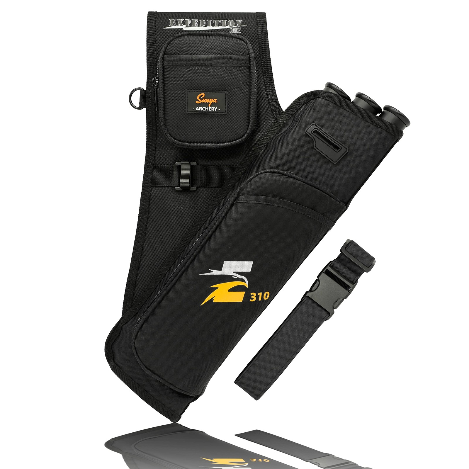 SUNYA R310Black Hip Quiver for Target Archery Black