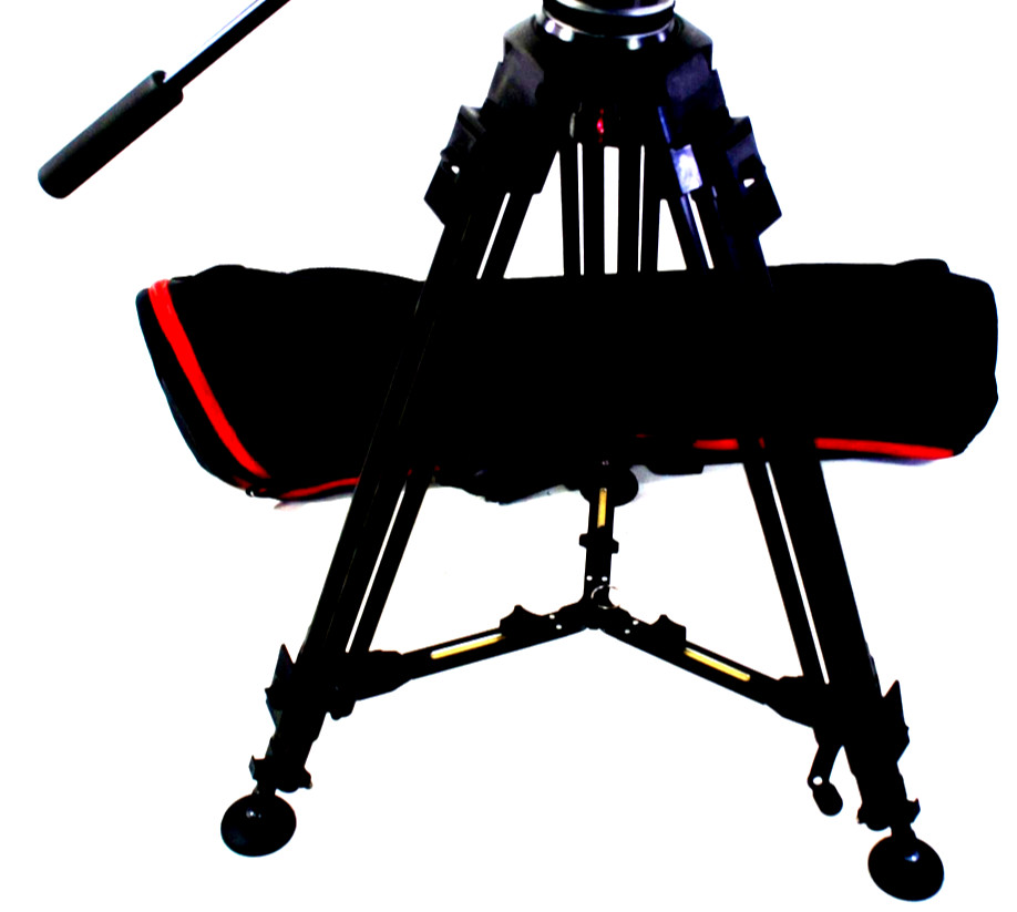 CARTONI 100mm DA TRIPOD SYSTEM MIDSPREAD SET OF THREE FEET TR BAG SERVICED 99Lbs