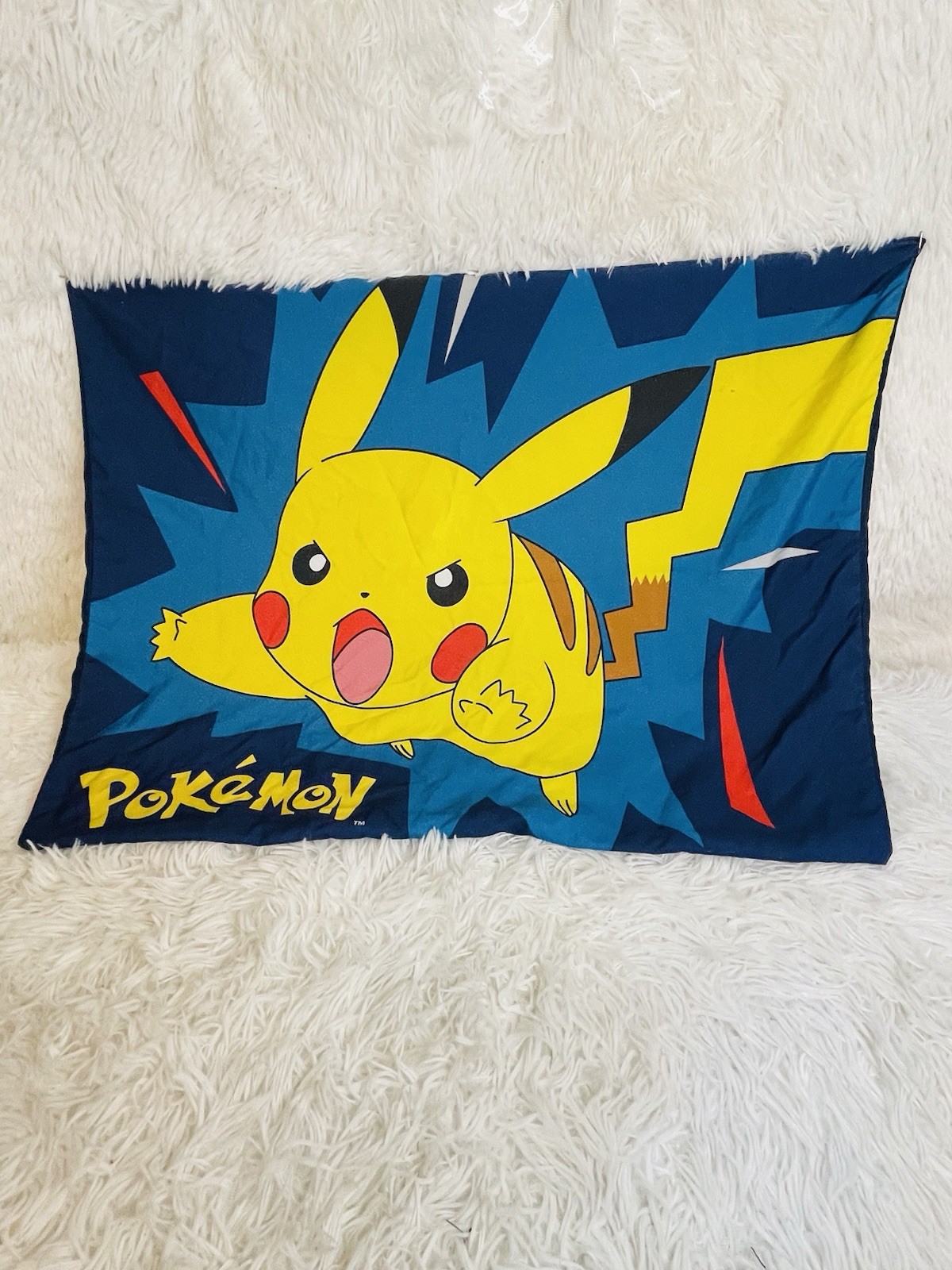 Pokemon Pikachu Pillowcase Vivid Yellow/blue Anime TV Show