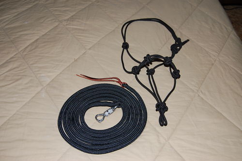 STIFF HALTER, 14' LEAD ROPE FOR ANDERSON & PARELLI TRAINING
