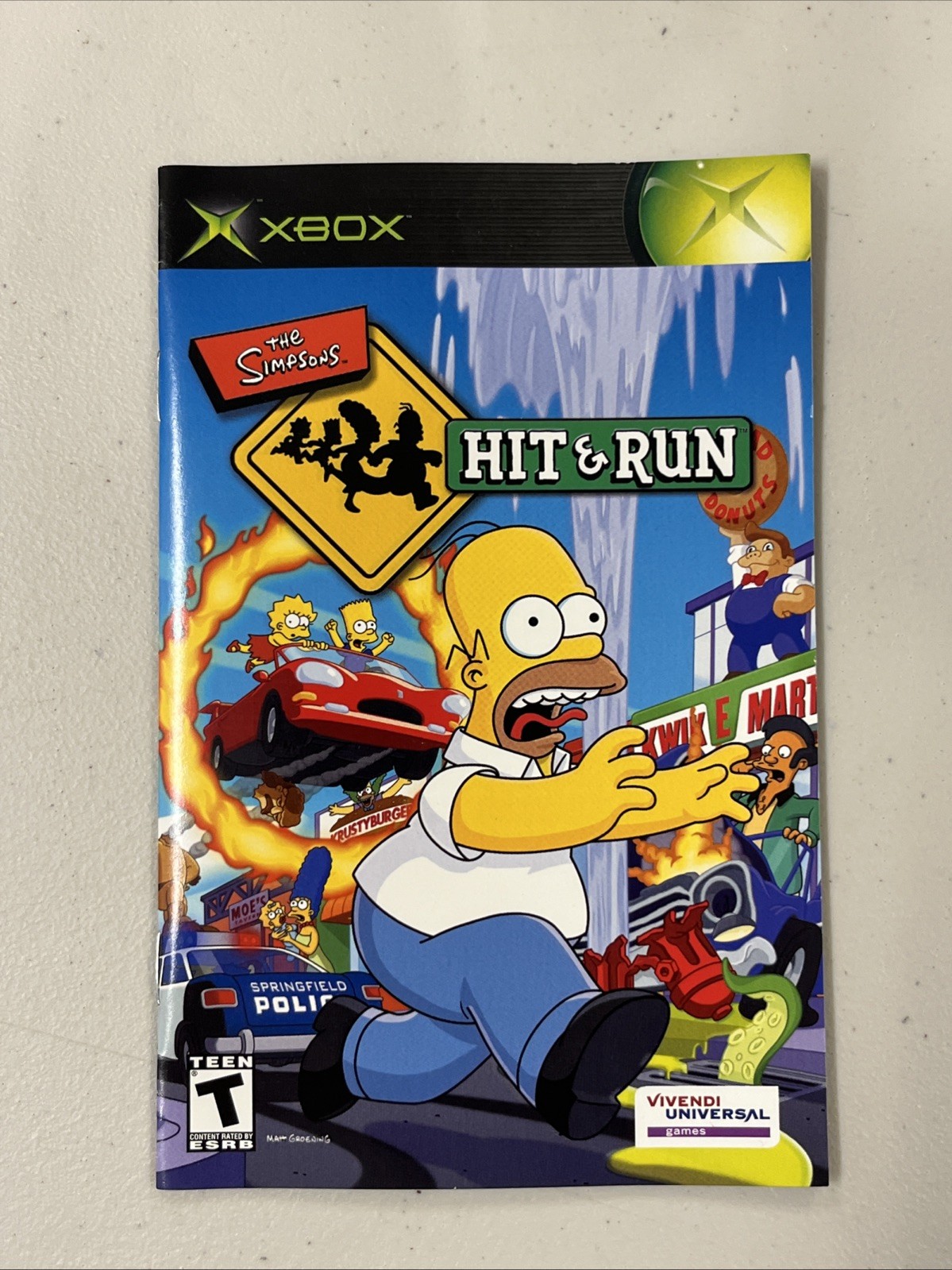 Simpsons Hit & Run - Microsoft XBOX - Manual Only Authentic